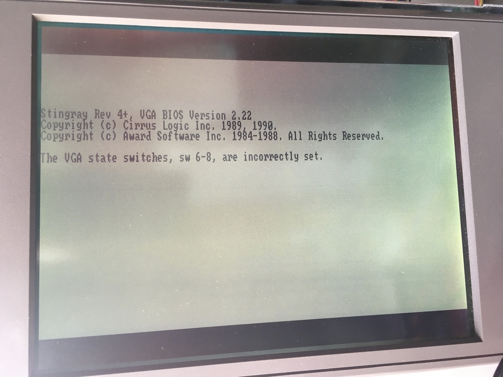 The VGA has its own BIOS that you see first, including possible error states, before the computer itself takes over